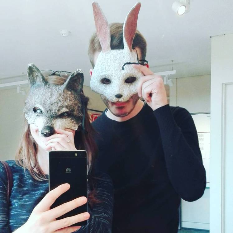 Shakespeare's New Place masks with Study Work Travel Blog