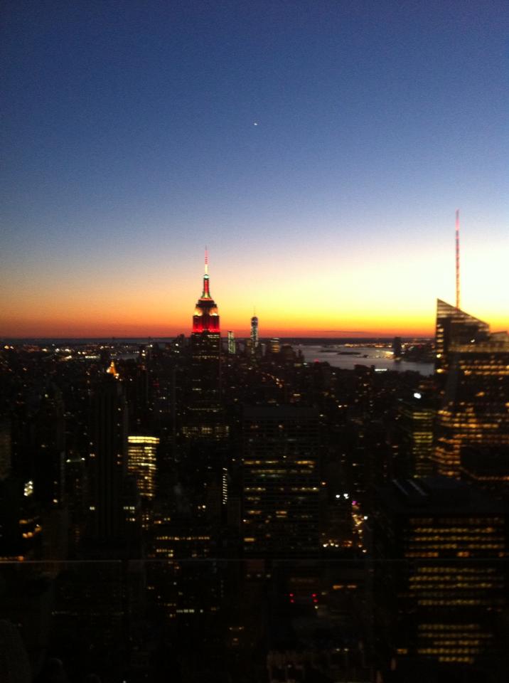 Rockefeller at sunset. Study Work Travel blog