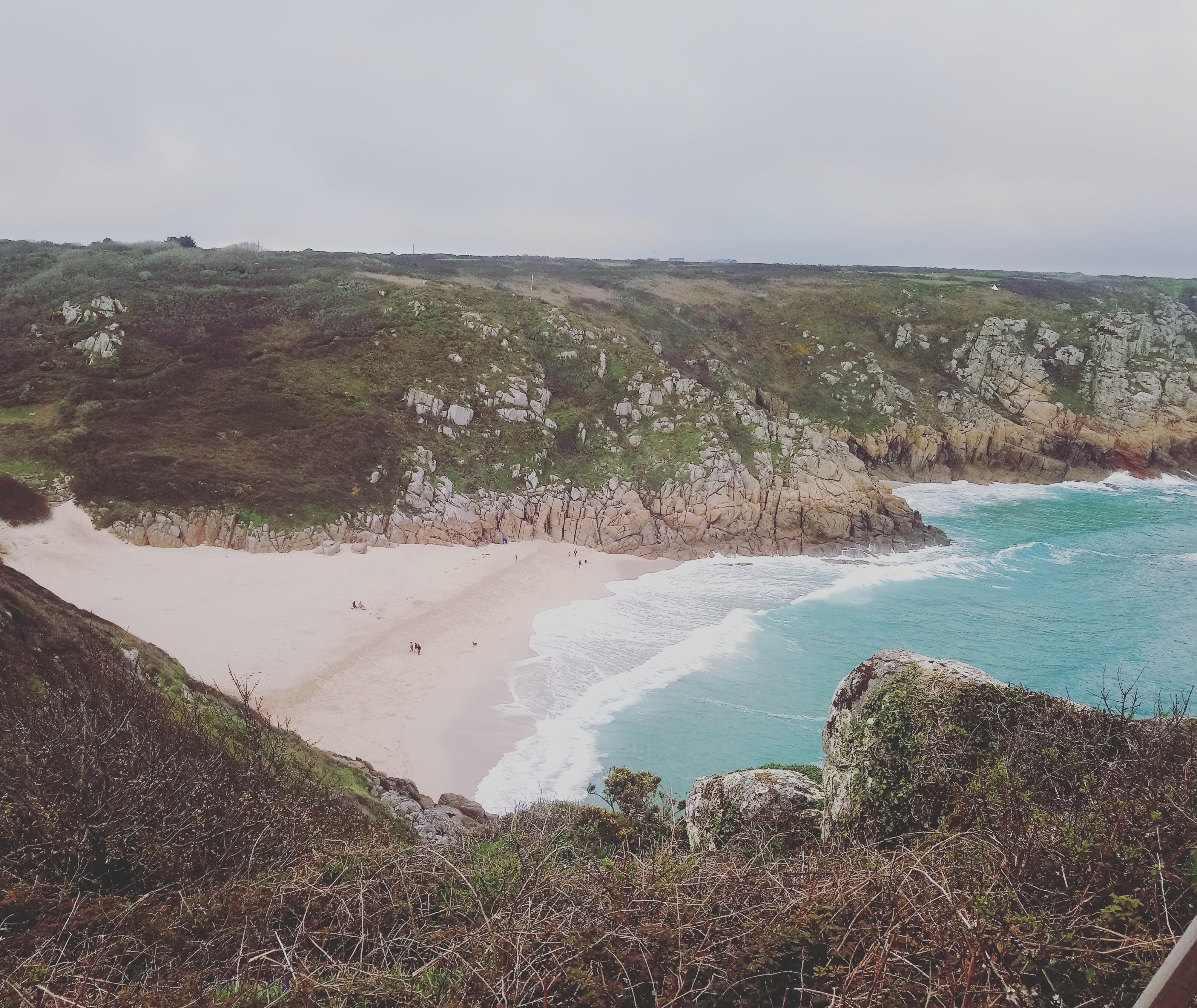 Porthcurno Beach with Study Work Travel Blog