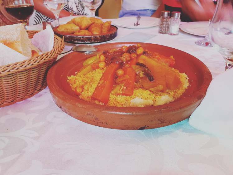 moroccan meal with study work travel blog