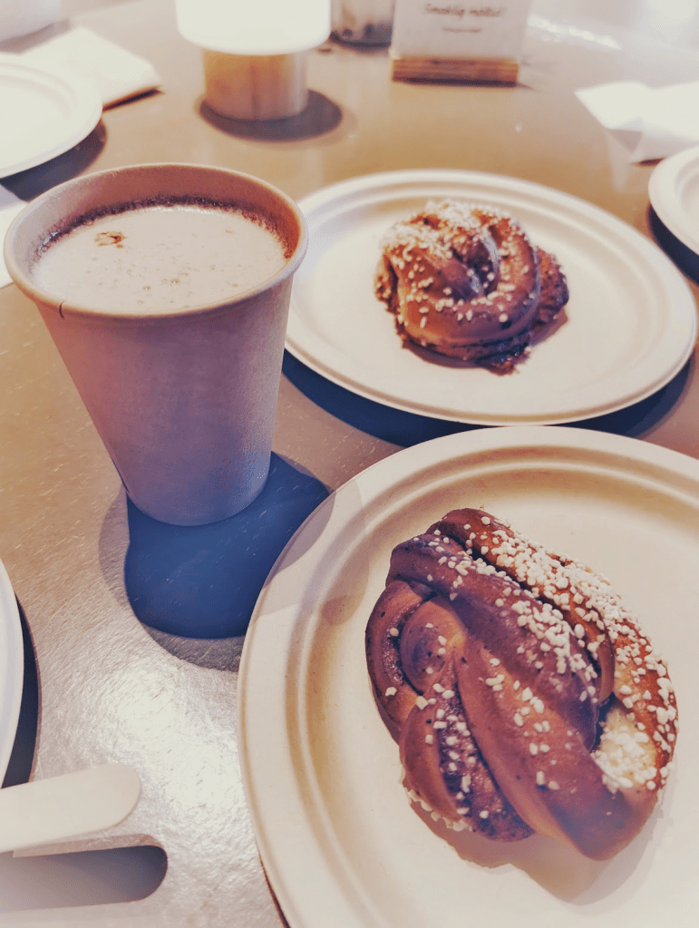 Fika with cinnamon buns in Gothenburg Sweden